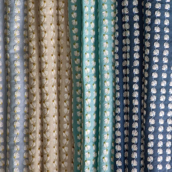 Silene Aqua/First Light/Forest Fabric by Harlequin