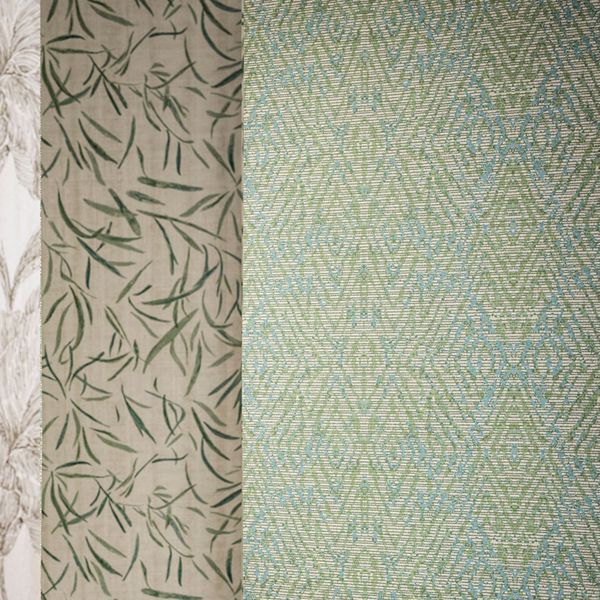 Hansha Paprika/Teal Wallpaper by Harlequin