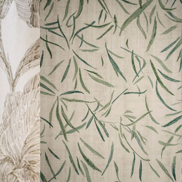 Moji Evergreen/Straw Wallpaper by Harlequin