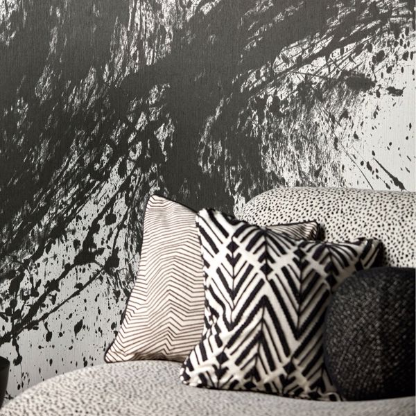 Enigmatic Black Earth/First Light Wallpaper by Harlequin