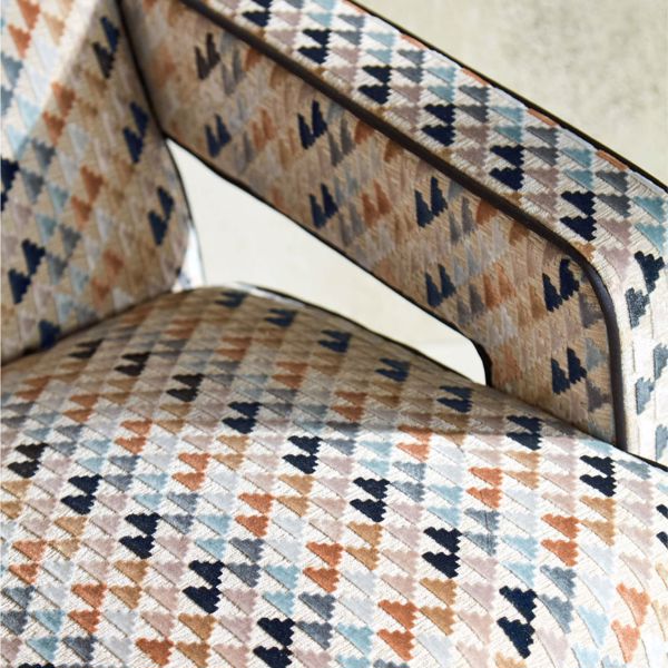 Vidi Sky/Slate/Taupe Fabric by Harlequin
