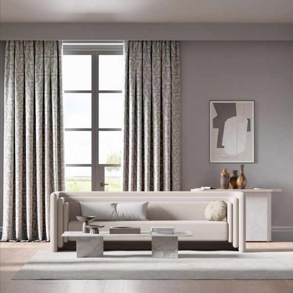 Izumi Temple Grey/Diffused Light Fabric by Harlequin