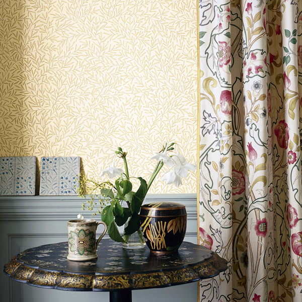 Lily Leaf Woad Wallpaper by Morris & Co
