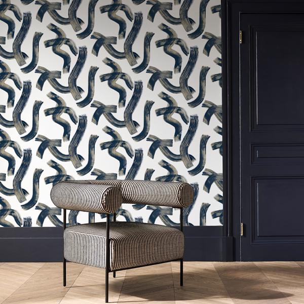 Malevich Ink Wallpaper by Clarke & Clarke