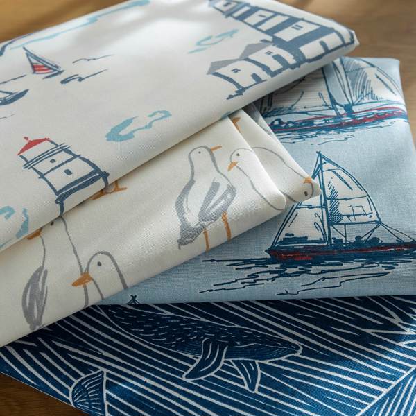 Lowestoft Marine Fabric by Clarke & Clarke
