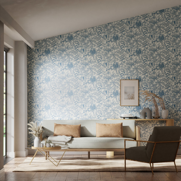 Melograno Celestial/Fig Blossom Wallpaper by Harlequin