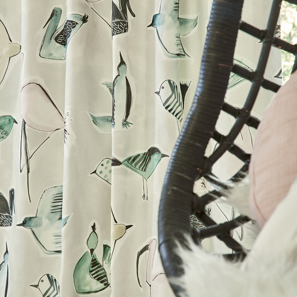 Menagerie Blush/Mint Fabric by Scion