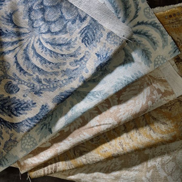 Pina de Indes Stockholm Blue Fabric by Zoffany