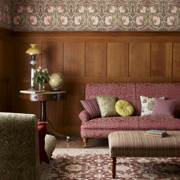 Pimpernel Bayleaf/Manilla Wallpaper by Morris & Co