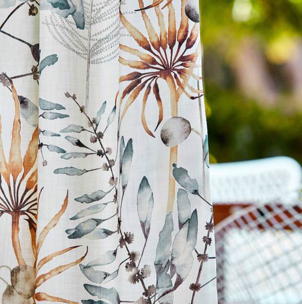 Postelia Amber/Slate Fabric by Harlequin