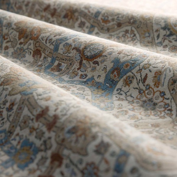 Brantwood Wool Stone/Mineral Blue Fabric by Sanderson
