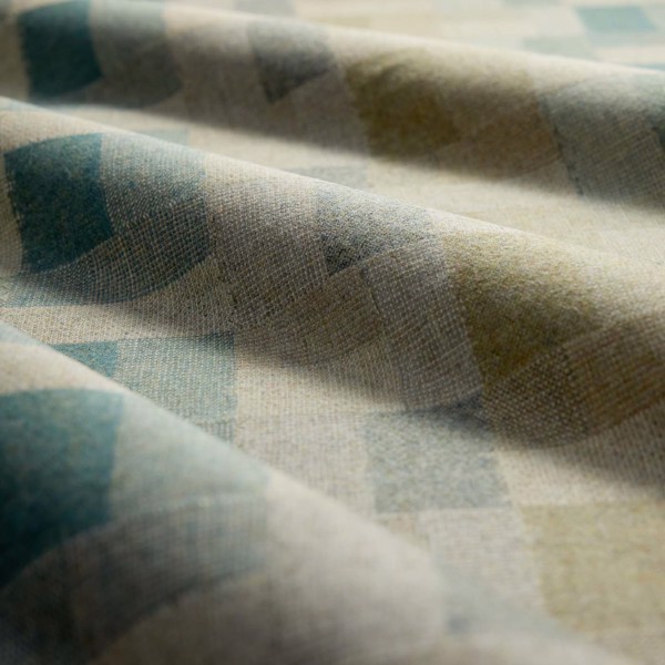 Tavistone Wool Mineral Blue/Maple Fabric by Sanderson