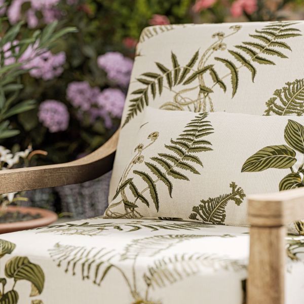 Hosta & Fern Indoor Outdoor Olivine Fabric by Sanderson