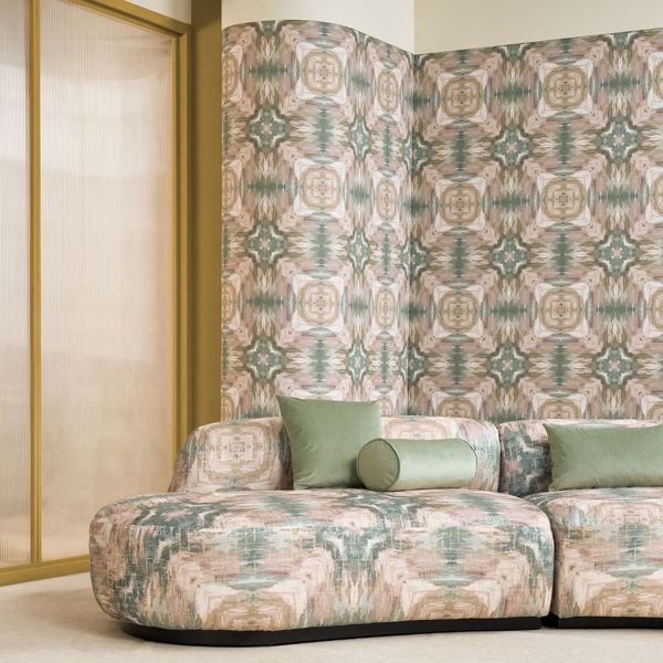 Kalia Mineral/blush Fabric by Clarke & Clarke