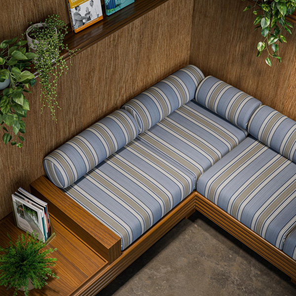 Marylebone Cornflower/Pebble Fabric by Clarke & Clarke