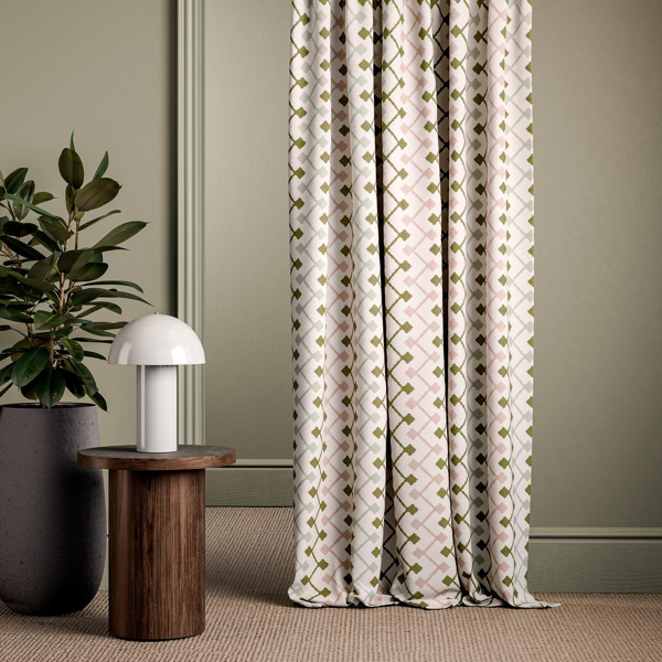 Hemlock Olive/Blush Fabric by Clarke & Clarke
