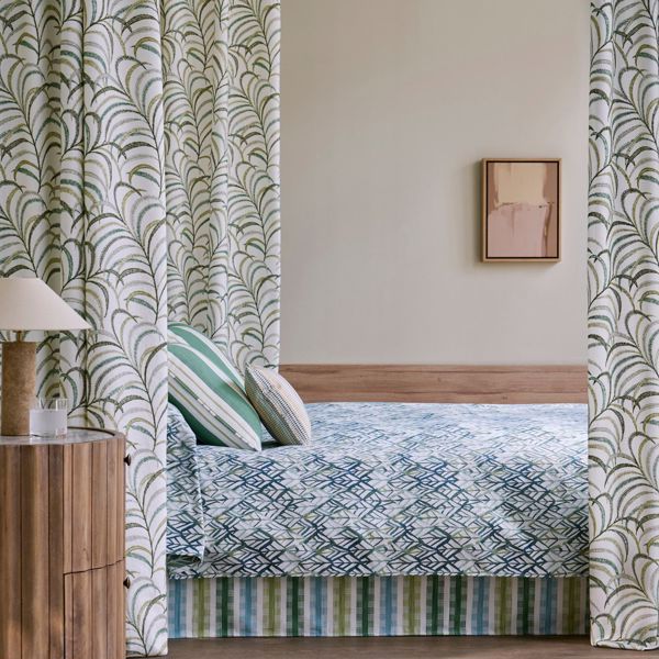 Willowbourne Sky/Herb/Lime Fabric by Clarke & Clarke