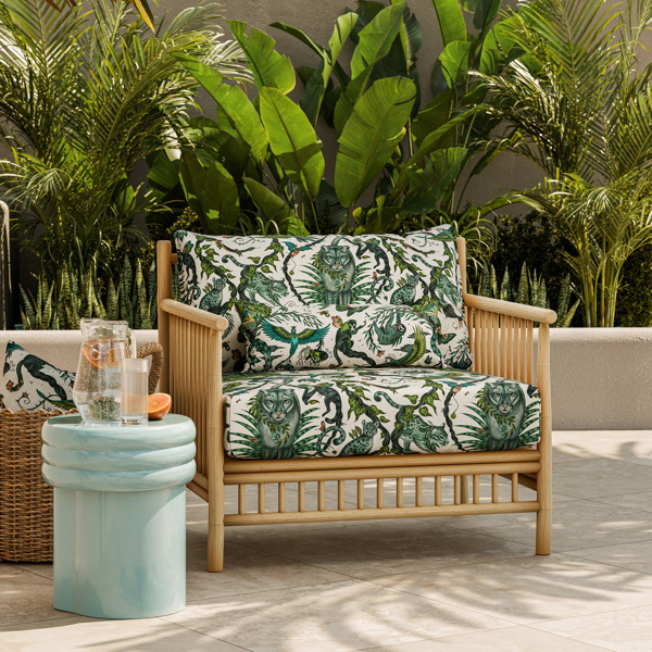 Bosque Dreams Indoor Outdoor Jungle Fabric by Clarke & Clarke