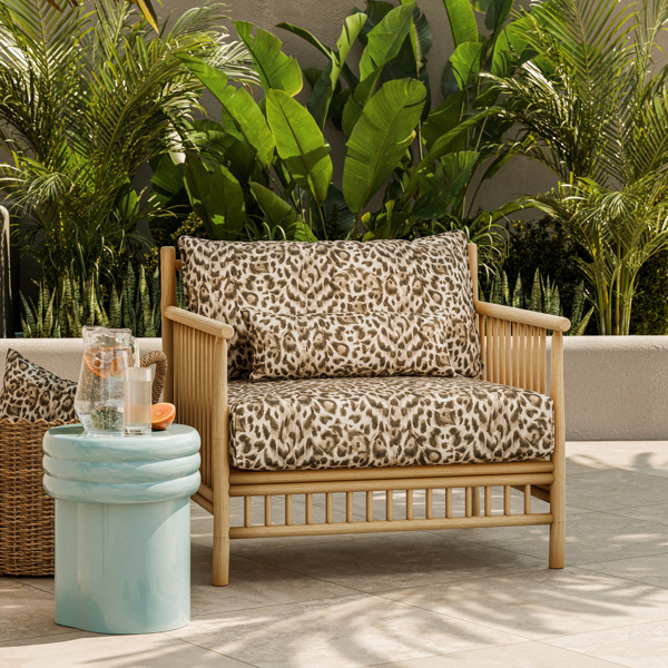 Felis Indoor Outdoor Bronze Fabric by Clarke & Clarke