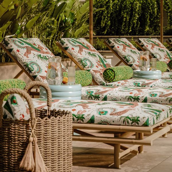 Lynx Indoor Outdoor Green Fabric by Clarke & Clarke