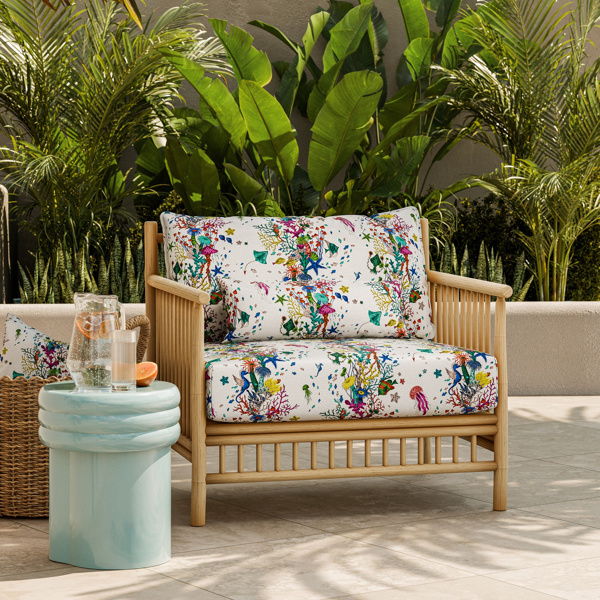 Seaforest Indoor Outdoor Multi Fabric by Clarke & Clarke
