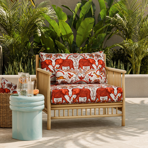 Zambezi Indoor Outdoor Flame Fabric by Clarke & Clarke