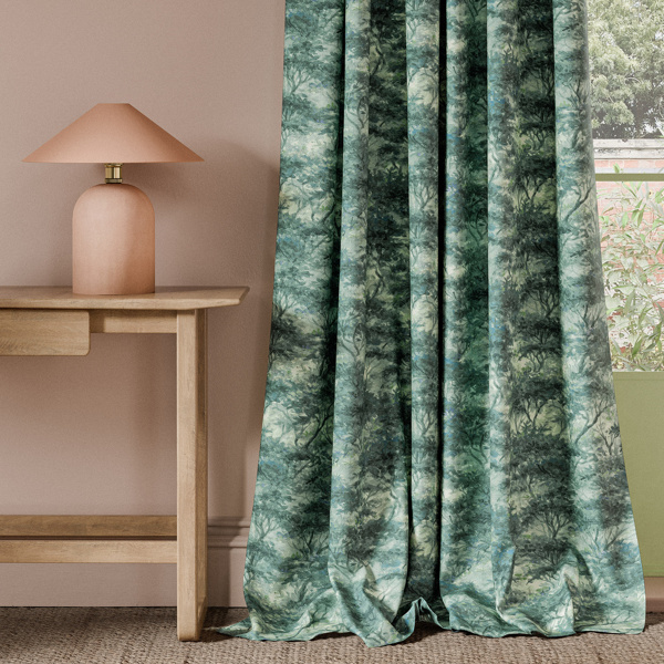 Boschetto Print Teal Fabric by Clarke & Clarke