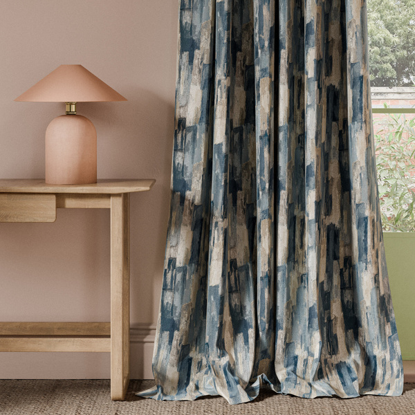 Cityscape Print Denim Fabric by Clarke & Clarke