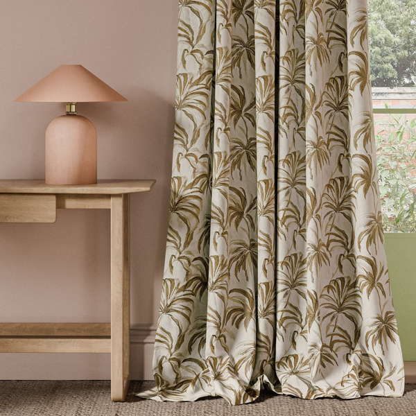 Floresta Embroidery Ivory/linen Fabric by Clarke & Clarke