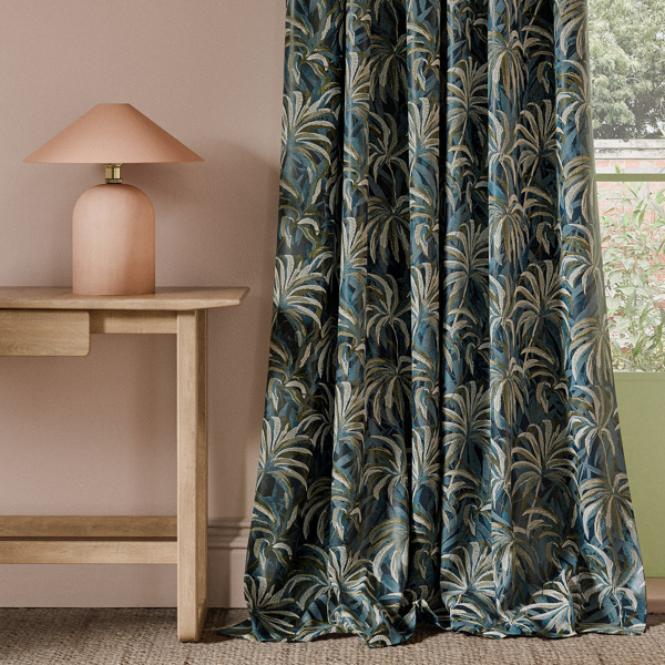 Floresta Embroidery Midnight/antique Fabric by Clarke & Clarke