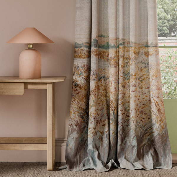 Wildbloom Print Mineral/blush Fabric by Clarke & Clarke