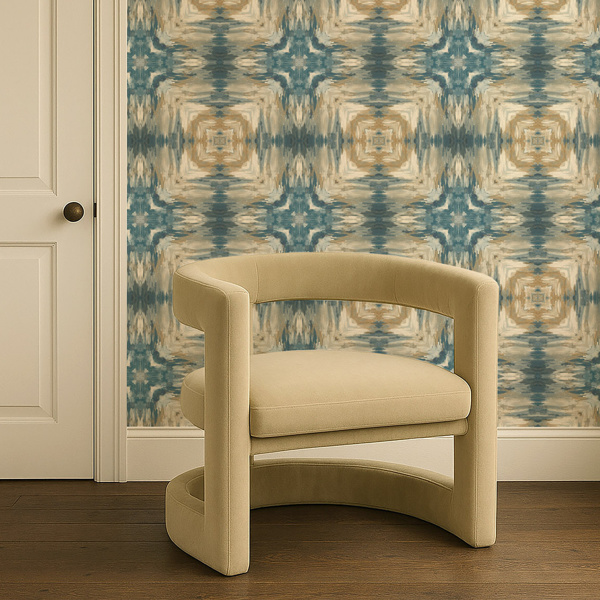 Kalia Midnight/Antique Wallpaper by Clarke & Clarke