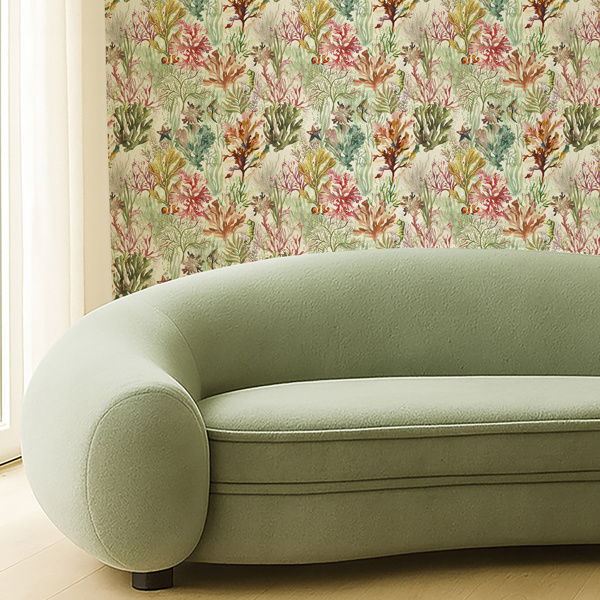Oceana Coral Wallpaper by Clarke & Clarke