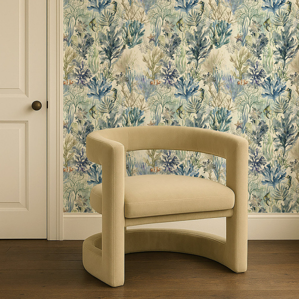 Oceana Denim Wallpaper by Clarke & Clarke