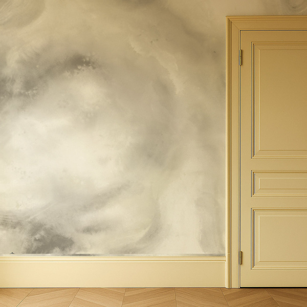 Viento Linen/Mocha Wallpaper by Clarke & Clarke