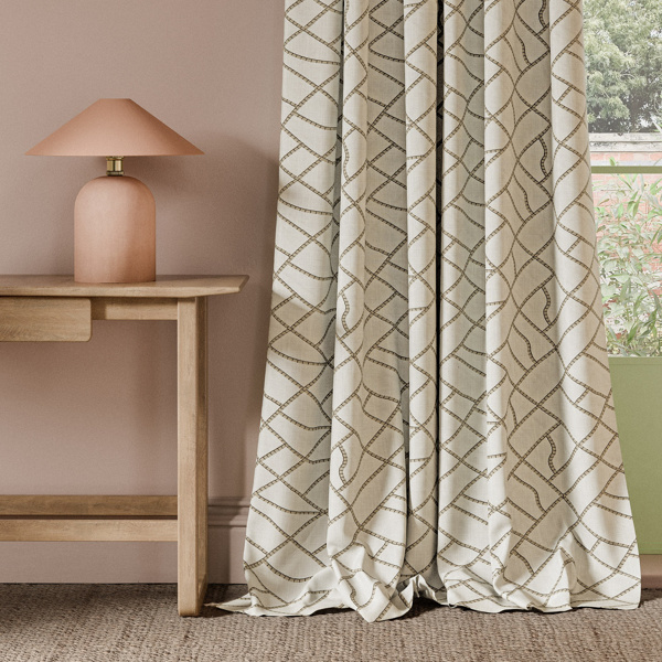 Scipio Truffle Fabric by Clarke & Clarke