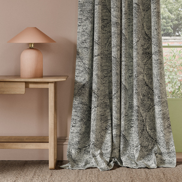 Silvan Weave Charcoal Fabric by Clarke & Clarke