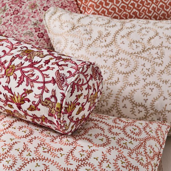 Buta Embroidery Spice Fabric by Clarke & Clarke
