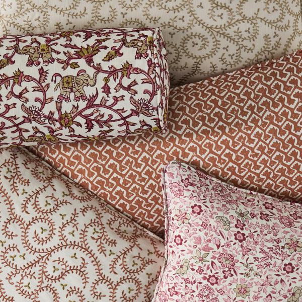 Gamthi Blush Fabric by Clarke & Clarke