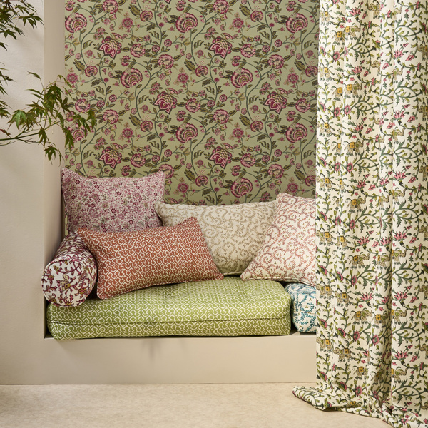 Hathi Sage/Blush Fabric by Clarke & Clarke