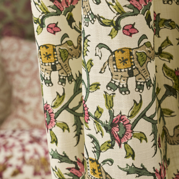 Hathi Sage/Blush Fabric by Clarke & Clarke