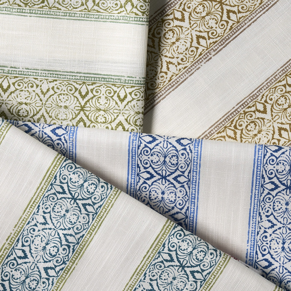 Kalamkari Sage Fabric by Clarke & Clarke
