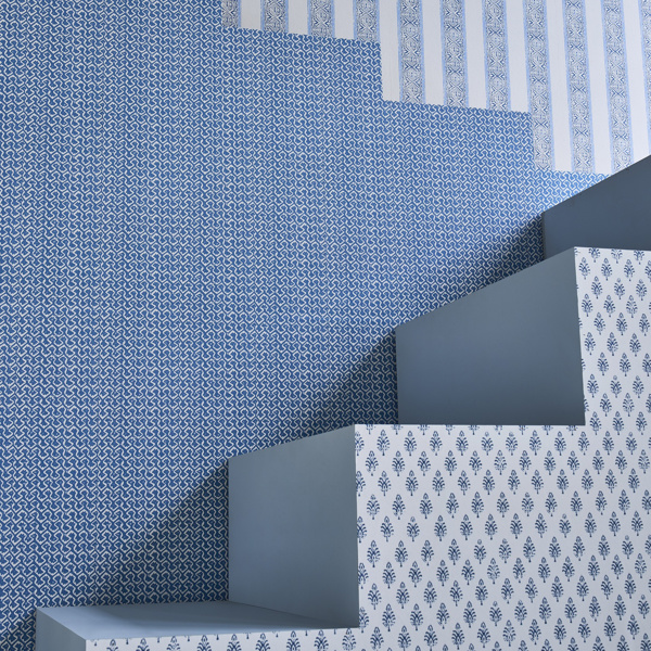 Kalpa Cobalt Wallpaper by Clarke & Clarke