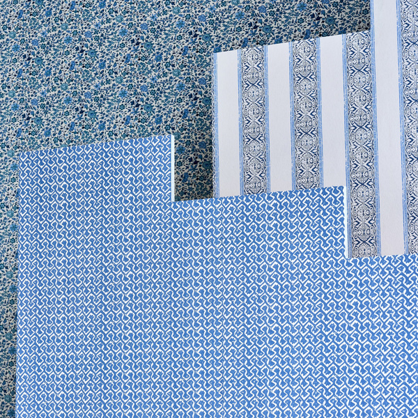 Kalpa Cobalt Wallpaper by Clarke & Clarke