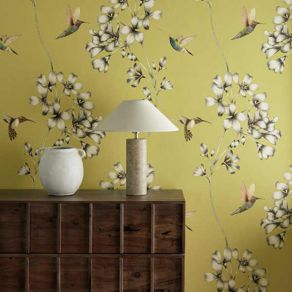 Amazilia Wide Width Gooseberry Wallpaper by Harlequin