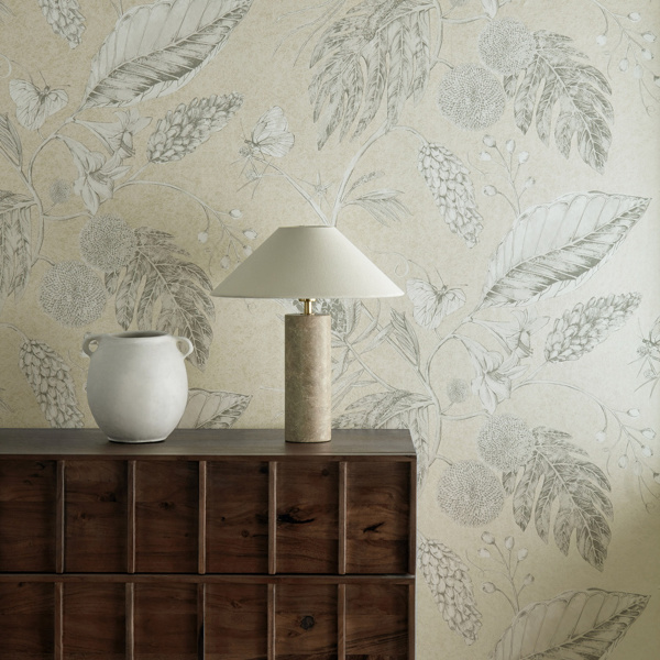 Amborella Wide Width Jute Wallpaper by Harlequin