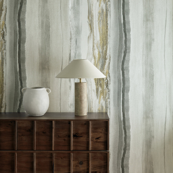 Vitruvius Wide Width Cement/Slate Wallpaper by Harlequin