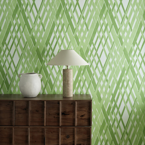 Locronan Wide Width Aqua/First Light Wallpaper by Harlequin