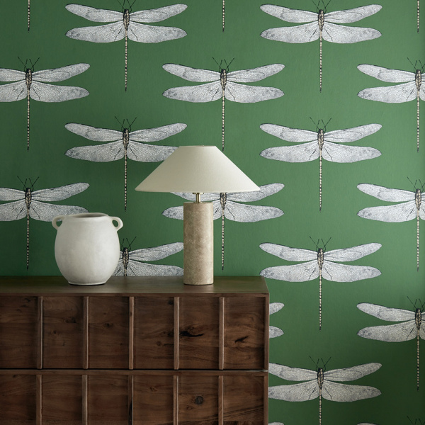 Demoiselle Kelly/First Light/Blush Wallpaper by Harlequin