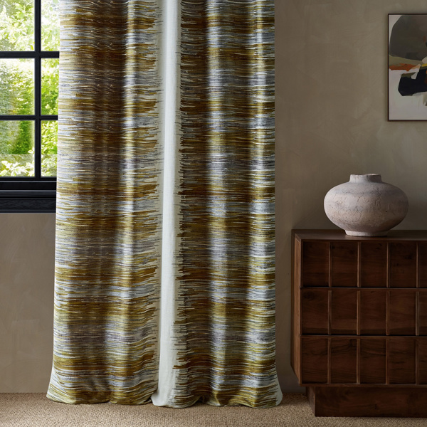 Chromatic Chromatic Ochre/Zest/Steel Fabric by Harlequin